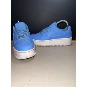 Nike Air Force 1 Sage Low Women's Size 8.5 UNC University Blue AR5339 400 Shoes